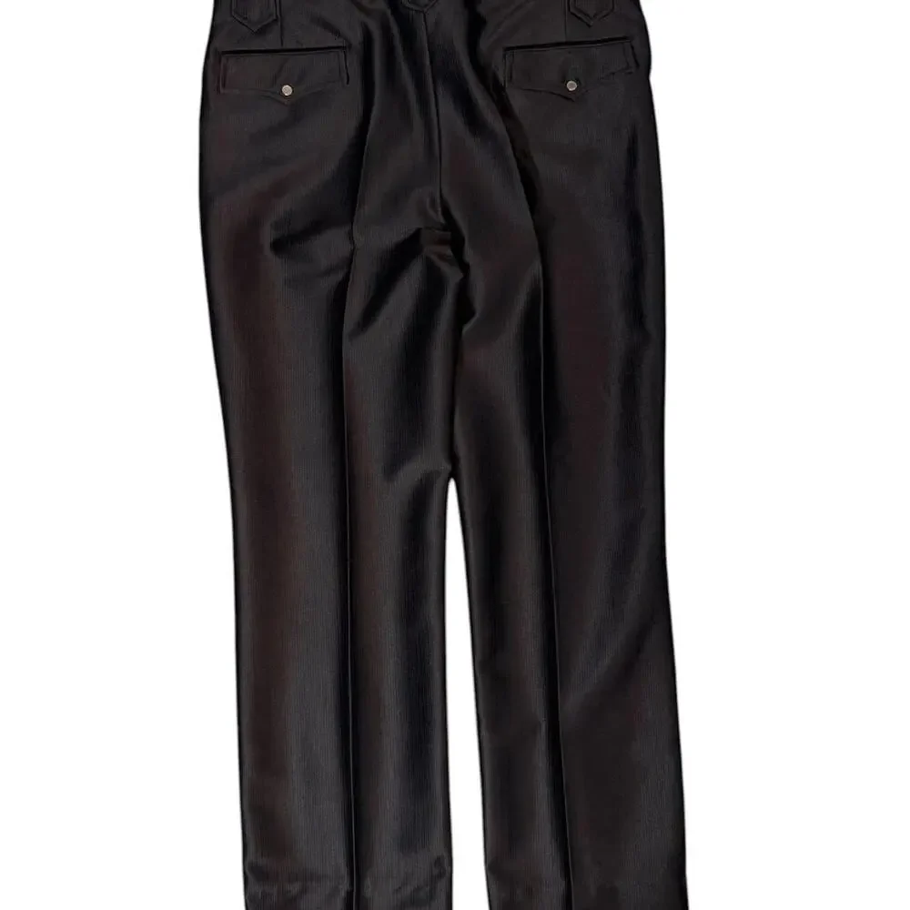 Black‎ straight leg trousers with